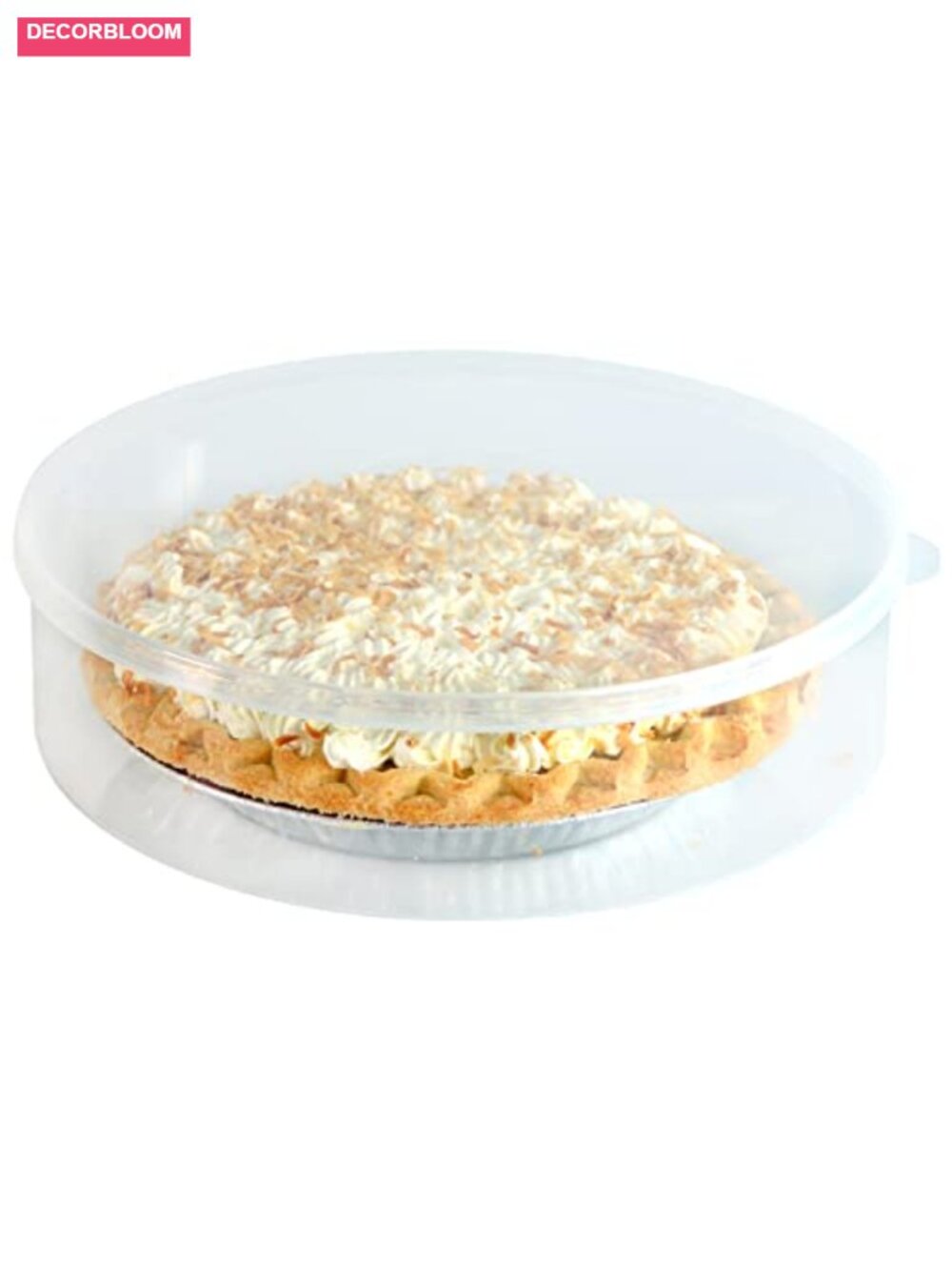 Clear Round Pie Container with Lid, 11 Inch, BPA Free Plastic, Fresh Keeper